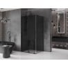 Mexen Velar плъзгаща се душ кабина 100 x 110 cm, графит, черна - 871-100-110-41-70