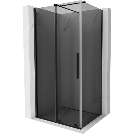 Mexen Velar плъзгаща се душ кабина 100 x 80 см, графит, черна - 871-100-080-41-70