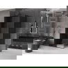 Mexen Velar плъзгаща се душ кабина 100 x 70 см, графит, черна - 871-100-070-41-70