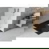 Mexen Flat прозорец правоъгълен тънък 100 x 90 см, черен, хромиран сифón - 40709010