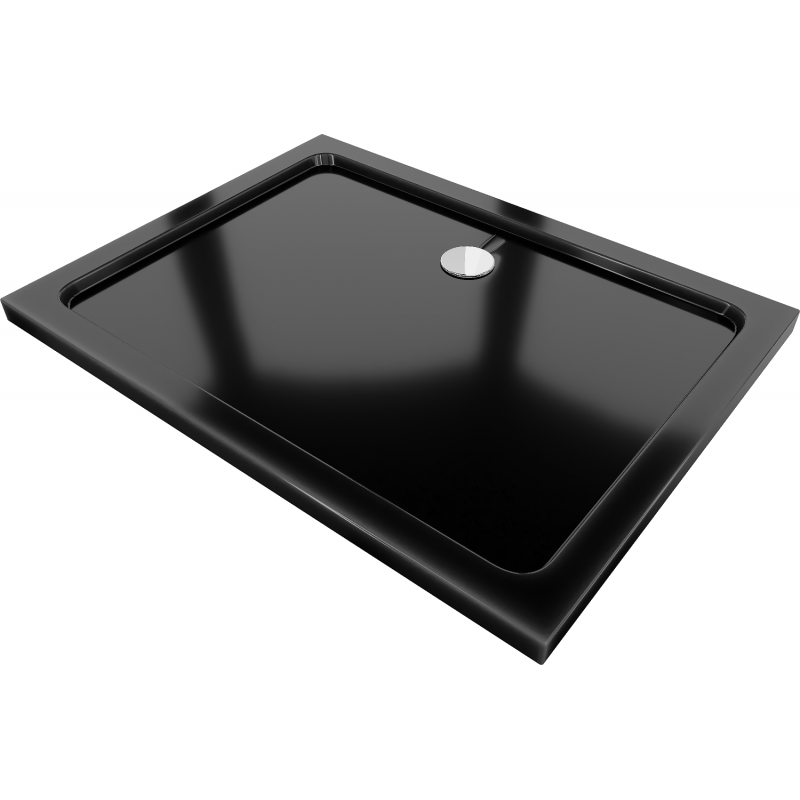 Mexen Flat правоъгълна душ корито slim 120 x 80 см, черен, сивон хром - 40708012