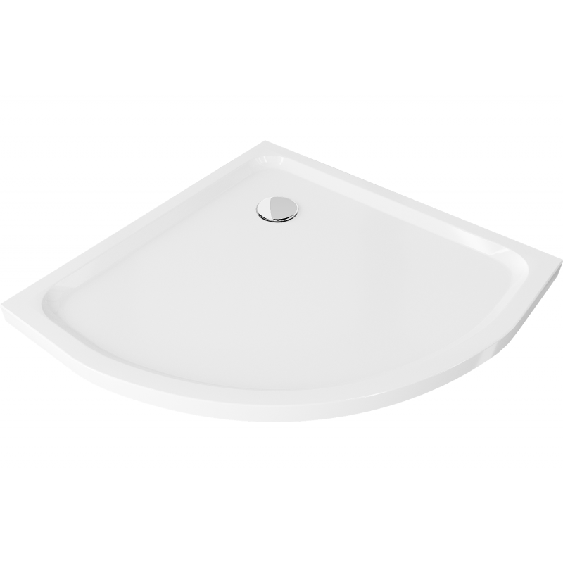 Mexen Flat полукръгъл душ кабина slim 90 x 90 см, бял, хром сифони - 41109090
