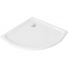 Mexen Flat полукръгъл душ-кабина slim 90 x 90 см, бял, хромиран сифон - 41109090