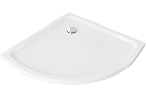 Mexen Flat полукръгъл душ кабина slim 90 x 90 см, бял, хром сифони - 41109090