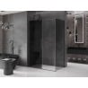 Mexen Velar плъзгаща се душ кабина 140 x 85 cm, графит, gun metal - 871-140-085-41-95