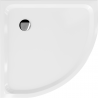 Mexen Flat полукръгъл душ кабина slim 90 x 90 см, бял, хром сифони - 41109090