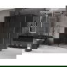 Mexen Velar плъзгаща се душ кабина 150 x 90 cm, графит, gun metal - 871-150-090-41-95
