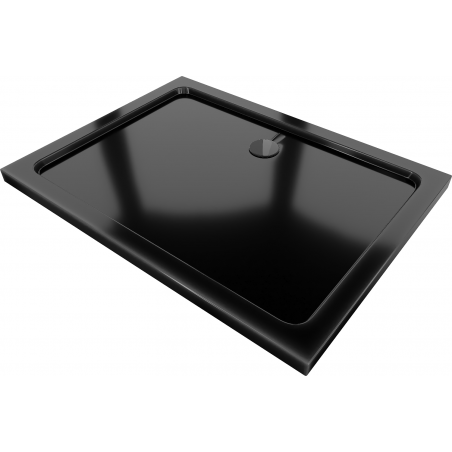 Mexen Flat правоъгълно плоско душово корито 120 x 80 см, черно, сифон черен