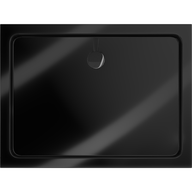 Mexen Flat правоъгълна тънка душ корито 120 x 80 см, черен, сифон черен - 40708012B