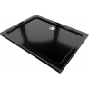 Mexen Flat правоъгълен душ под 120 x 80 см, черен, златен сифони - 40708012G