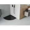 Mexen Flat полукръгъл душ кабина slim 90 x 90 см, черен, сифон черен - 41709090B