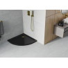 Mexen Flat полукръгъл душ коритo slim 90 x 90 см, черен, златен сифон - 41709090G