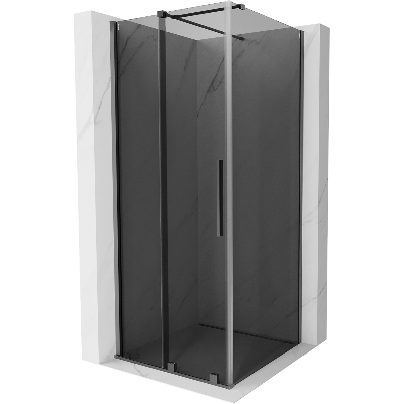 Mexen Velar плъзгаща се душ кабина 110 x 110 см, графит, gun metal - 871-110-110-41-95