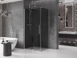 Mexen Velar плъзгаща се душ кабина 90 x 70 cm, графит, никелиран - 871-090-070-41-97