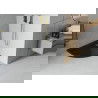Mexen Flat полукръгъл душ под 80 x 80 см, черен, златен сифонинг - 41708080G