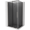 Mexen Velar плъзгаща се душ кабина 90 x 85 см, графит, четкан никел - 871-090-085-41-97