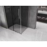 Mexen Velar плъзгаща се душ кабина 90 x 80 cm, графит, полиран никел - 871-090-080-41-97