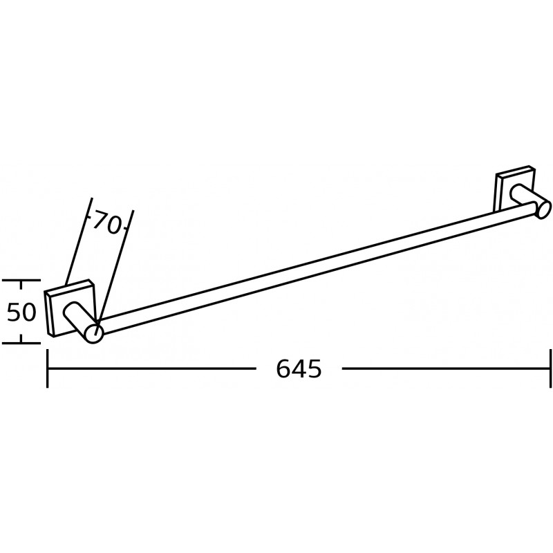 Mexen Rufo закачалка за кърпа, черна - 7050924-70