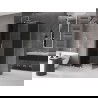 Mexen Velar плъзгаща се душ кабина 90 x 85 см, графит, четкан никел - 871-090-085-41-97