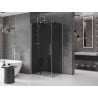 Mexen Velar плъзгаща се душ кабина 100 x 70 см, графит, никелирана четка - 871-100-070-41-97