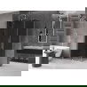 Mexen Velar плъзгаща душ кабина 120 x 110 см, графит, четкан никел - 871-120-110-41-97