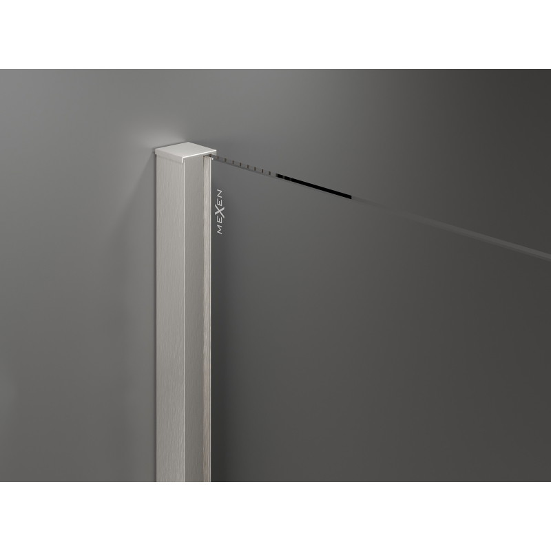 Mexen Velar разтегателна душ кабина 120 x 90 см, графит, четкан никел
