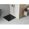 Mexen Flat квадратен плитък поддушов 90 x 90 см, черен, сифон златен - 40709090G