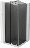 Mexen Velar плъзгаща се душ кабина 120 x 120 см, графит, матиран никел - 871-120-120-41-97