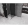 Mexen Velar плъзгаща се душ кабина 90 x 90 см, графит, четкан никел - 871-090-090-41-97