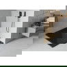 Mexen Flat правоъгълен душ стойка 100 x 90 см, черен, черен сифон - 40709010B