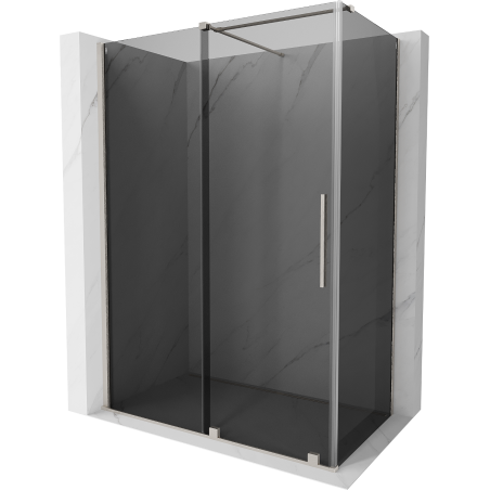 Mexen Velar плъзгаща се душ кабина 150 x 70 cm, графит, четен никел - 871-150-070-41-97