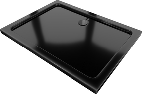 Mexen Flat правоъгълен душ кабина slim 120 x 90 см, черен, сифона черен - 40709012B
