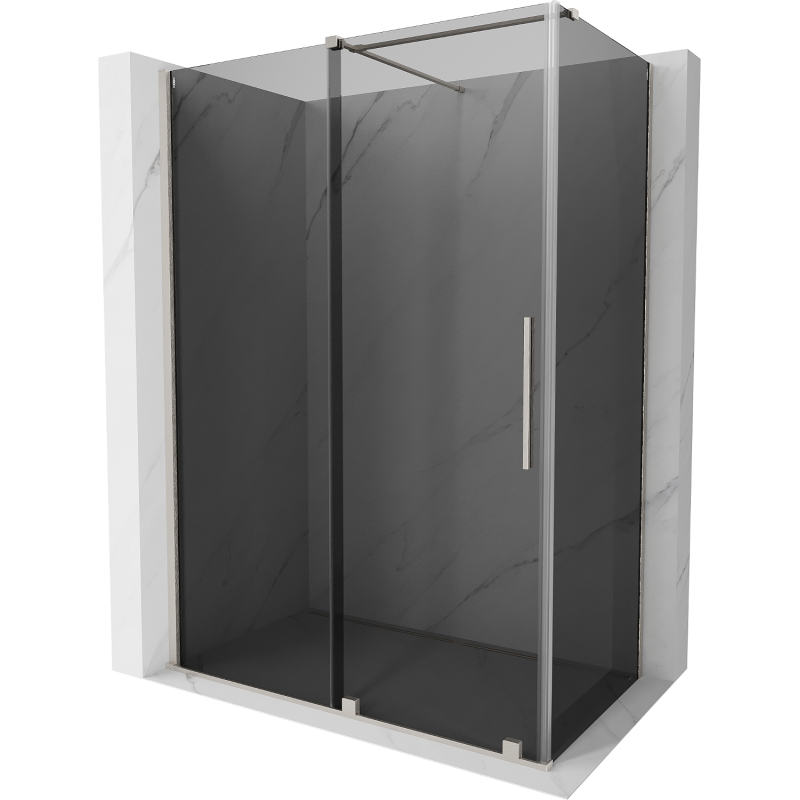 Mexen Velar плъзгаща се душ кабина 150 x 85 см, графит, матиран никел - 871-150-085-41-97