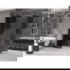 Mexen Velar плъзгаща се душ кабина 150 x 90 см, графит, четкан никел - 871-150-090-41-97