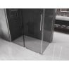 Mexen Velar плъзгаща се душ кабина 150 x 90 см, графит, четкан никел - 871-150-090-41-97