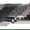 Mexen Velar плъзгаща се душ кабина 160 x 80 см, графит, матиран никел - 871-160-080-41-97