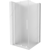 Mexen Velar плъзгаща се душ кабина 120 x 120 cm, матирано стъкло, бяла - 871-120-120-31-20