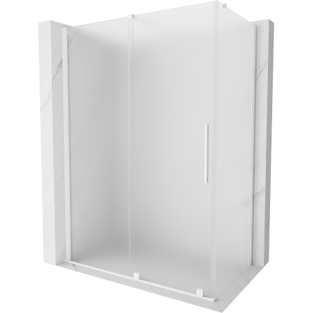 Mexen Velar плъзгаща се душ кабина 130 x 70 cm, матирано, бяло - 871-130-070-31-20