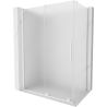 Mexen Velar плъзгаща се душ кабина 150 x 80 cm, матирано стъкло, бяло - 871-150-080-31-20