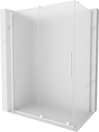 Mexen Velar плъзгаща се душ кабина 150 x 80 cm, матирано, бяло - 871-150-080-31-20