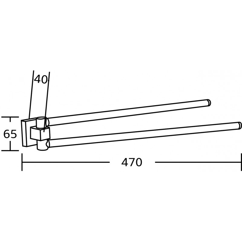 Mexen Rufo двоен въртящ се държач за кърпи, хром - 7050925-00