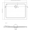 Mexen Flat правокутен душ под 110 x 70 см, бял, хромиран сифон - 40107011