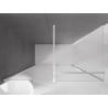Mexen Velar плъзгаща се душ кабина 150 x 80 cm, матирано стъкло, бяло - 871-150-080-31-20