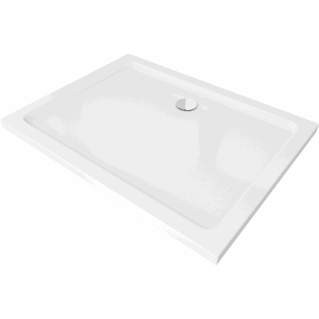 Mexen Flat правоъгълна душка 80 x 70 см, бяла, сифона хром - 40107080