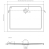Mexen Flat правоъгълна душка 80 x 70 см, бяла, сифона хром - 40107080