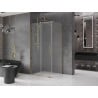 Mexen Velar плъзгаща се душ кабина 100 x 110 см, матирано стъкло, златисто - 871-100-110-31-50