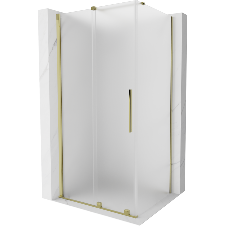 Mexen Velar раздвижна душ кабина 110 x 80 cm, матирано стъкло, златисто - 871-110-080-31-50