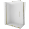 Mexen Velar плъзгаща се душ кабина 130 x 70 см, матирано, злато - 871-130-070-31-50