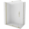 Mexen Velar плъзгаща се душ кабина 150 x 80 см, мразовита, златна - 871-150-080-31-50