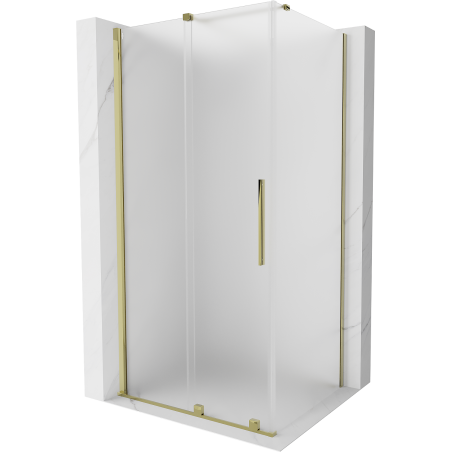 Mexen Velar разтегателна душ кабина 140 x 90 cm, матиран, златен - 871-140-090-31-50